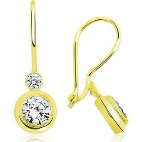 Himarry Himarry ​925 Ayar Gümüş Gold Sallantılı Tek Taş Küpe