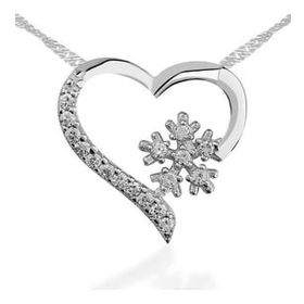 Himarry Kar Tanesi Kalp 925 Ayar Kadın Gümüş Kolye