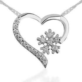 Himarry Kar Tanesi Kalp 925 Ayar Kadın Gümüş Kolye