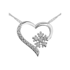 Himarry Kar Tanesi Kalp 925 Ayar Kadın Gümüş Kolye
