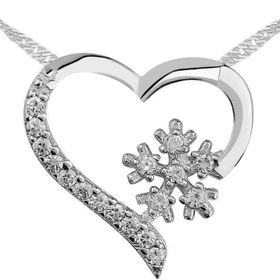 Himarry Kar Tanesi Kalp 925 Ayar Kadın Gümüş Kolye