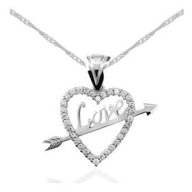 Himarry Love Oklu Kalp 925 Ayar Kadın Gümüş Kolye