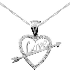 Himarry Love Oklu Kalp 925 Ayar Kadın Gümüş Kolye