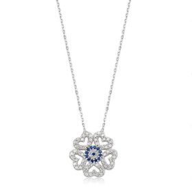 Himarry Nazarlı Kalp 925 Ayar Kadın Gümüş Kolye