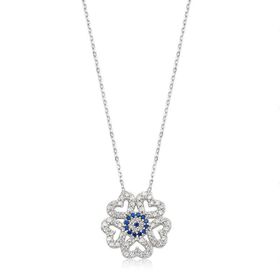 Himarry Nazarlı Kalp 925 Ayar Kadın Gümüş Kolye