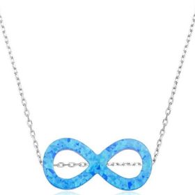 Himarry Opal Taşlı Sonsuzluk 925 Ayar Kadın Gümüş Kolye