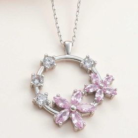 Himarry Pembe Çiçek 925 Ayar Kadın Gümüş Kolye