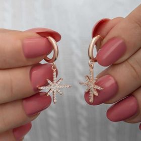 Himarry Rose Sallantılı Kutup Yıldızı Kadın Gümüş Küpe