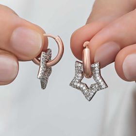 Himarry Rose Sallantılı Yıldız Kadın Gümüş Küpe