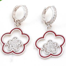 Himarry ​Sallantılı Çiçek Desenli Kadın Gümüş Küpe