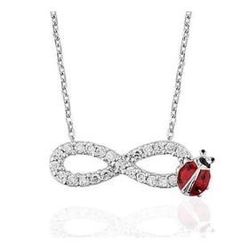 Himarry Sonsuzluk Uğur Böceği 925 Ayar Kadın Gümüş Kolye