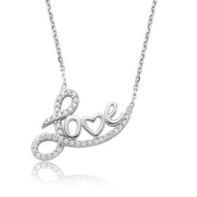 Himarry Taşlı Love 925 Ayar Kadın Gümüş Kolye