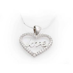 Himarry Taşlı Love 925 Ayar Kadın Gümüş Kolye