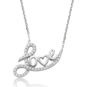 Himarry Taşlı Love 925 Ayar Kadın Gümüş Kolye
