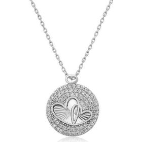 Himarry Zirkon Taşlı İki Kalp 925 Ayar Kadın Gümüş Kolye