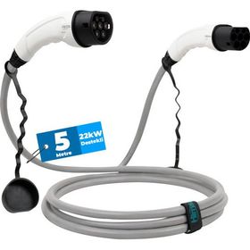 Hims EMEF-22T2-GB-5 22 kw Tip 2 Soketli 5 m Gri Elektrikli Araç Şarj Kablosu