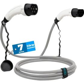 Hims EMEF-22T2-GB-7 22 kw Tip 2 Soketli 7 m Gri Elektrikli Araç Şarj Kablosu