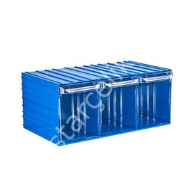 Hipaş 401-3 Şeffaf 3 Çekmeceli Kutu