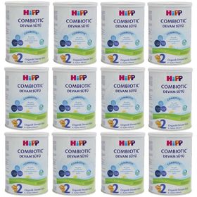 Hipp 2 Organik Combiotic 6+ Ay 12x350 gr Çoklu Paket Bebek Devam Sütü