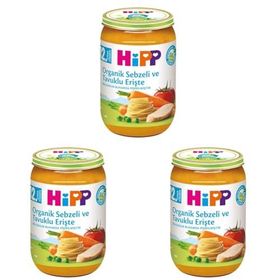 Hipp 3 Adet 220 gr Organik Sebzeli Ve Tavuklu Erişte