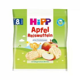 Hipp 30x3 gr Organik Pirinçli Elmalı Bebek Gofreti