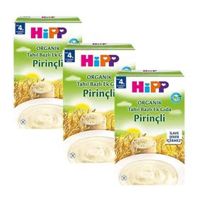 Hipp 4+ Ay 3x200 gr Organik Pirinçli Ek Gıda