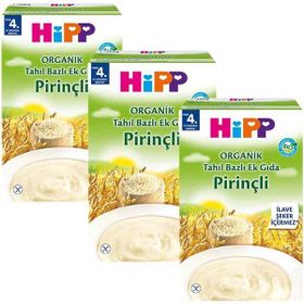 Hipp 4+ Ay 3x200 gr Organik Pirinçli Tahıl Bazlı Ek Gıda