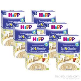 Hipp 4+ Ay 6x250 gr Organik Sütlü Elmalı Kaşık Maması