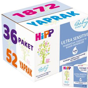 Hipp Baby Sanft Ultra Sensitive Yenidoğan 36x52'li Islak Havlu Mendil