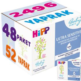 Hipp Baby Sanft Ultra Sensitive Yenidoğan 48x52'li Islak Havlu Mendil