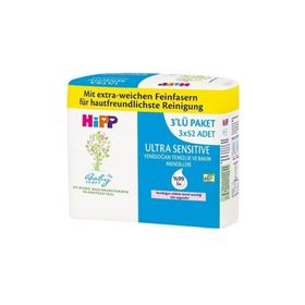 Hipp Babysanft Ultra Sensitive 3x52 Yenidoğan Mendili