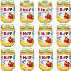 Hipp Organik 12x190 gr Elma ve Muz Püreli Kavanoz Maması
