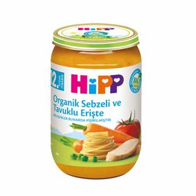 Hipp Organik 6 x 220 gr Sebzeli Tavuklu Erişte Kavanoz Maması