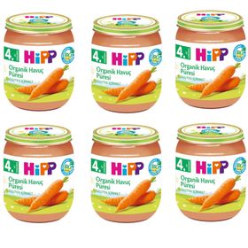 Hipp Organik Havuç Püresi 6x125 gr Kavanoz Maması