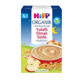 Hipp Organik İyi Geceler Yulaflı Elmalı Sütlü 2x250 gr Kaşık Mama