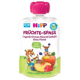 Hipp Organik Orman Meyveli Şeftalili Elma Püresi 90 gr Bebek Maması