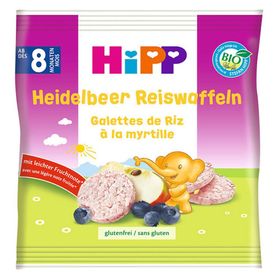 Hipp Organik Pirinçli Yabanmersinli 35 gr Bebek Gofreti
