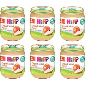 Hipp Organik Şeftali Püresi 6x125 gr Kavanoz Maması