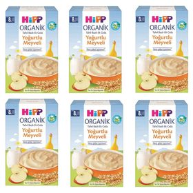 Hipp Organik Yoğurtlu Meyveli 8+Ay Kaşık Maması 6x250gr