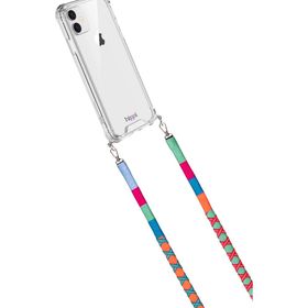 Hippi Raspberry 110 cm Renkli Örgü Deri Yassı Telefon ve Çanta Askısı