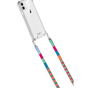 Hippi Raspberry 110 cm Renkli Örgü Deri Yassı Telefon ve Çanta Askısı