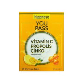 Hippnose You Pass Vitamin C Propolis Çinko 20 Efervesan Tablet