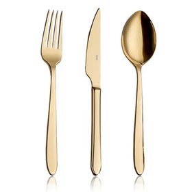 Hira Ege Gold Titanyum 24 Parça Çatal Kaşık Bıçak Takımı