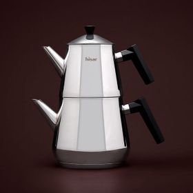 Hisar Heybeli Plus Siyah 2.7+1.5 lt Maxi Çelik Çaydanlık