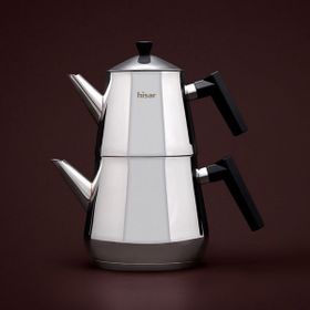 Hisar Heybeli Plus Siyah 2.7+1.5 lt Maxi Çelik Çaydanlık
