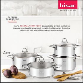 Hisar Lara Çelik 8 Parça Tencere Seti