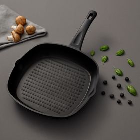 Hisar Milas Siyah 28 cm Granit Grill Izgara Tava