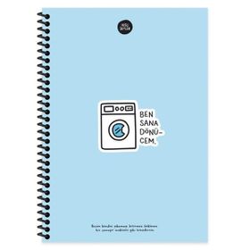 Hisli Şeyler 100 Yaprak Çizgili Ben Sana Dönücem Defter