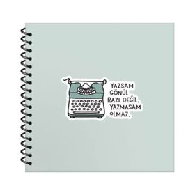 Hisli Şeyler 16x15 Çizgili Yazsan Gönül Razı Değil Yazmasam Olmaz Defter