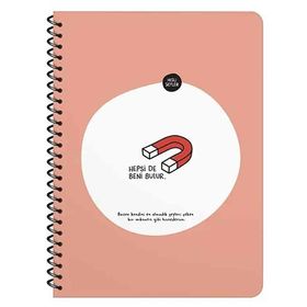 Hisli Şeyler Hepsi De Beni Bulur 16.5x22.5 Kareli Defter
